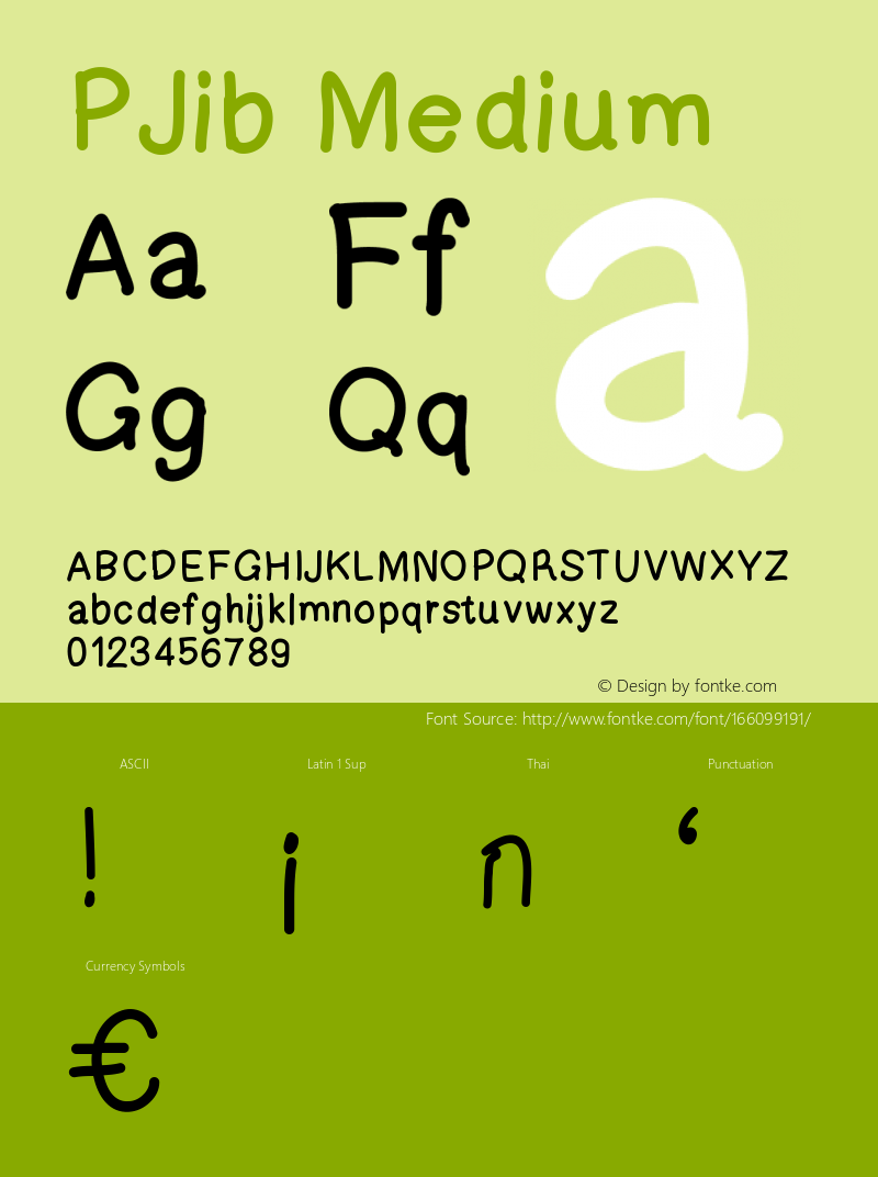 PJib Version 001.000 Font Sample