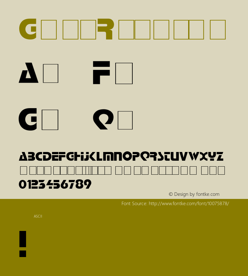 Gaps Regular Unknown Font Sample