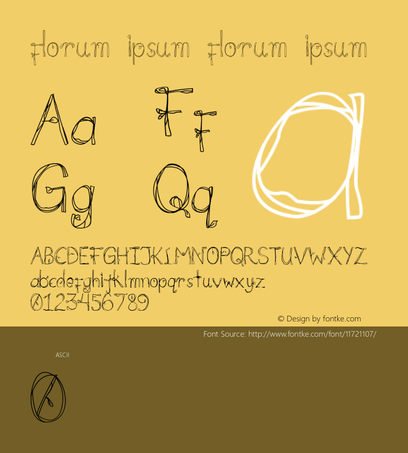 florum ipsum florum ipsum Version 1.0 Font Sample