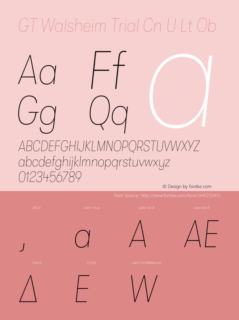 GT Walsheim Trial Cn U Lt Ob Version 2.008 2020-10-21 Font Sample