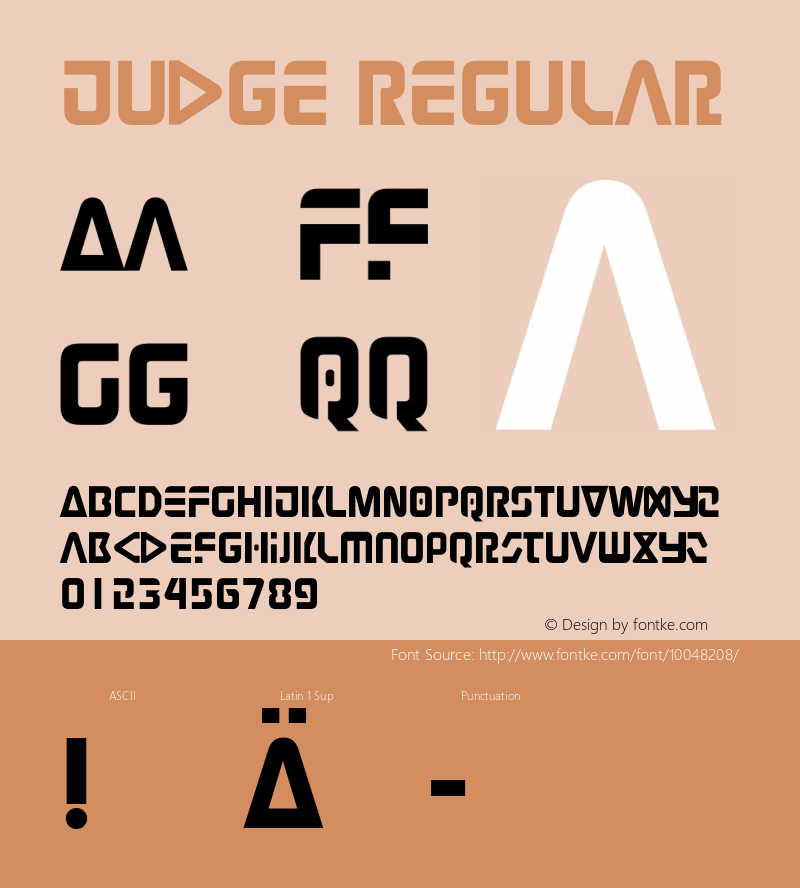 Judge Regular 1 Font Sample