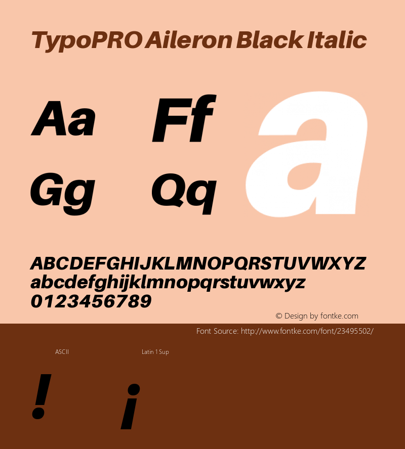 TypoPRO Aileron Black Italic Version 1.102;PS 001.102;hotconv 1.0.70;makeotf.lib2.5.58329 Font Sample