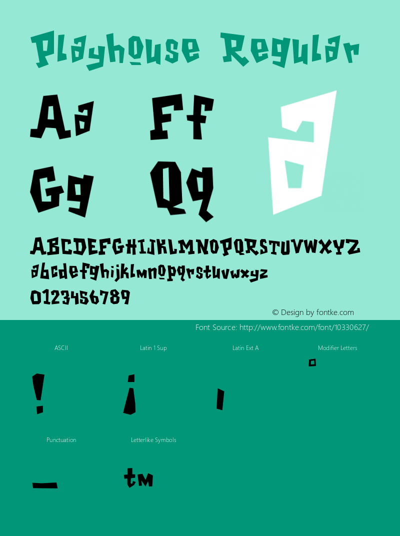 Playhouse Regular 001.000 Font Sample