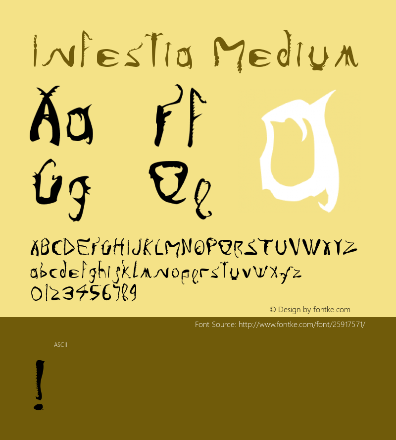 Infestia Version 001.000 Font Sample