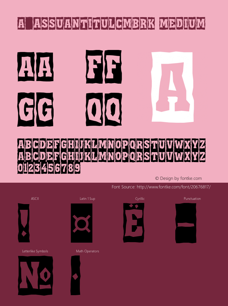 a_AssuanTitulCmBrk 001.001 Font Sample