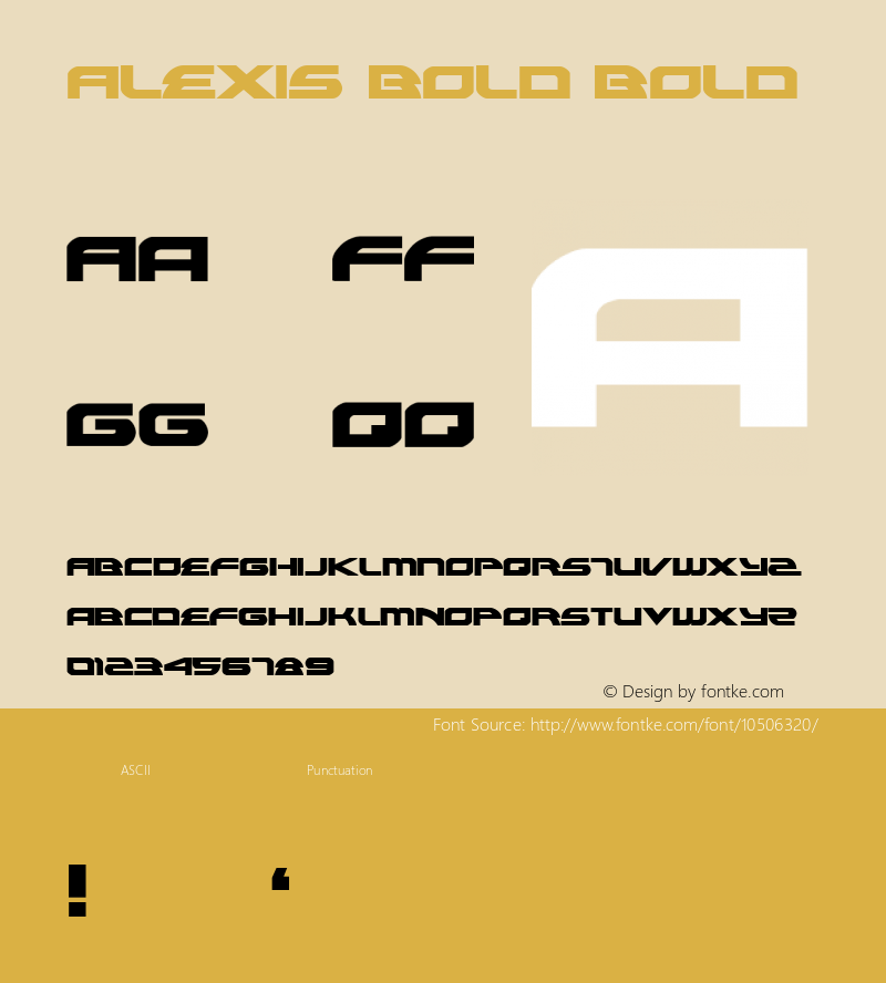 Alexis Bold Bold 001.000 Font Sample