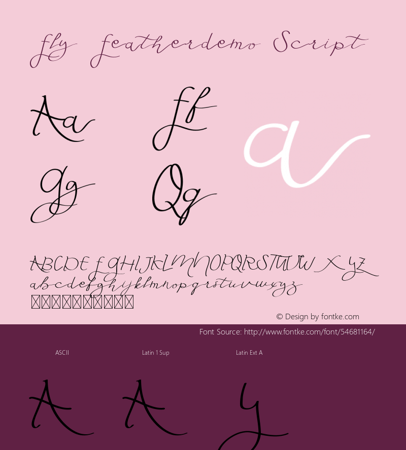 Fly Featherdemo Script Version 1.002;Fontself Maker 3.4.0 Font Sample