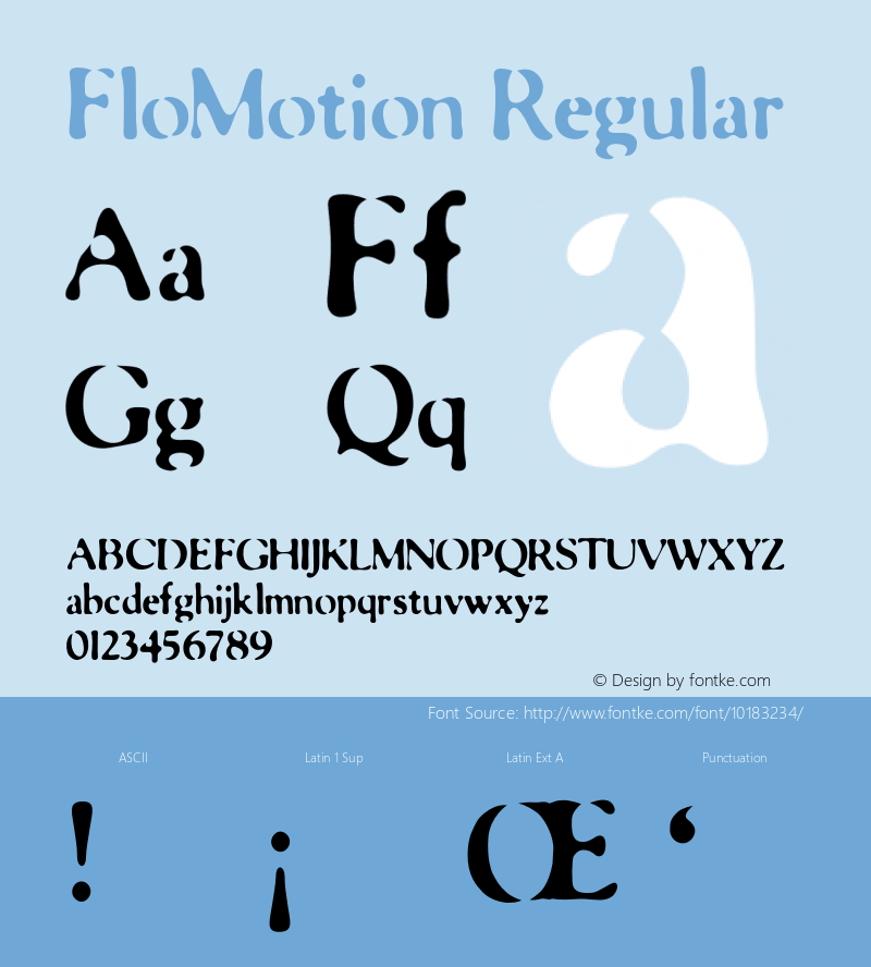 FloMotion Regular 001.000 Font Sample