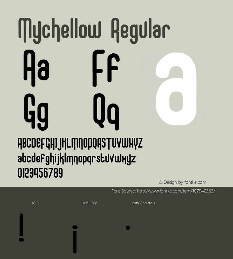 Mychellow Version 1.00;January 25, 2021;FontCreator 13.0.0.2683 64-bit Font Sample