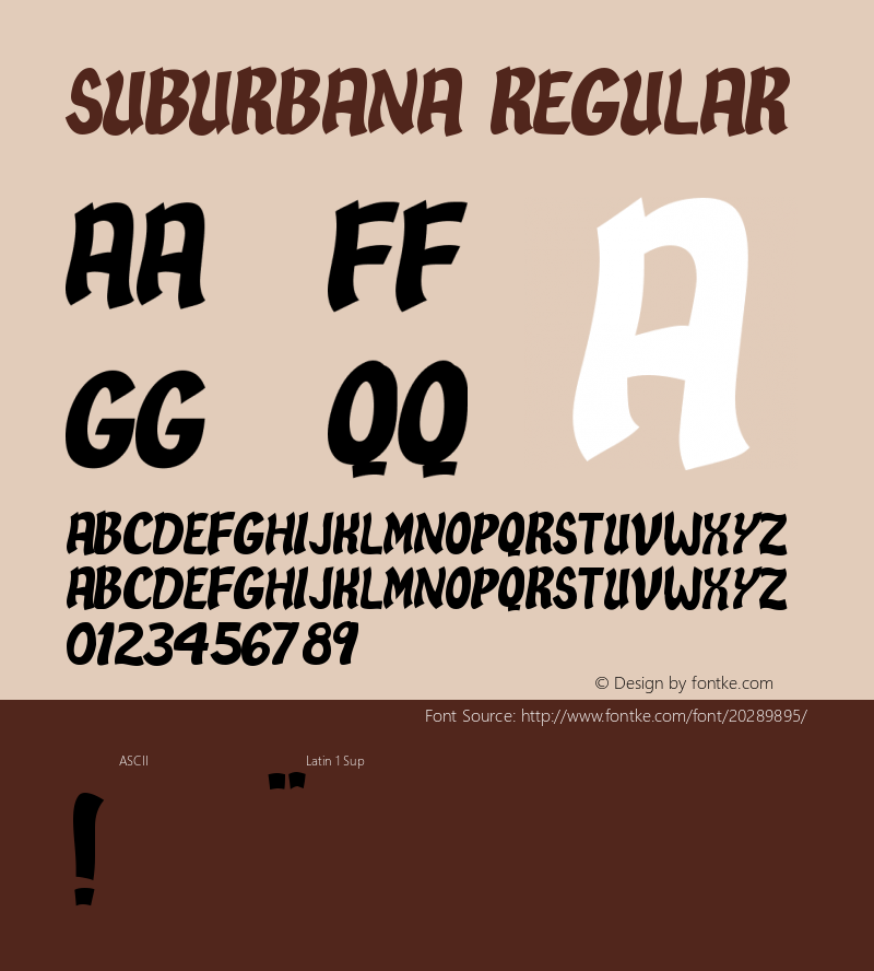 Suburbana Version 1.005;PS 001.005;hotconv 1.0.70;makeotf.lib2.5.58329 Font Sample