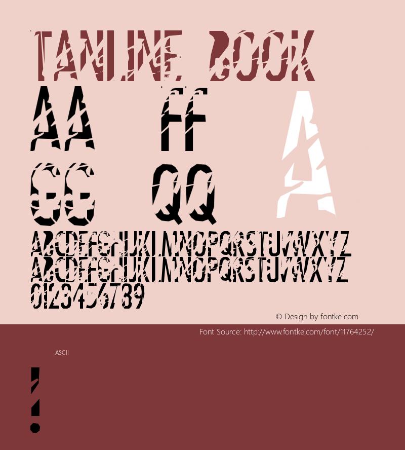 Tanline Book Version Altsys Fontographer Font Sample