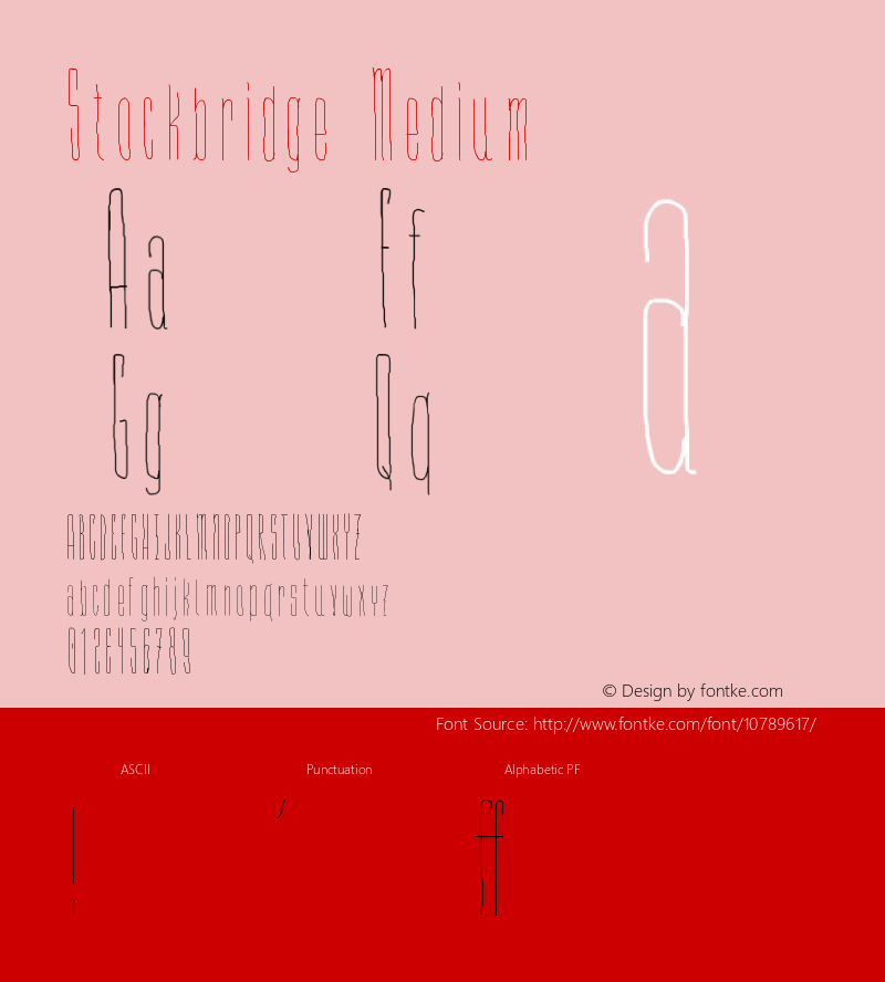 Stockbridge Medium Version 001.000 Font Sample