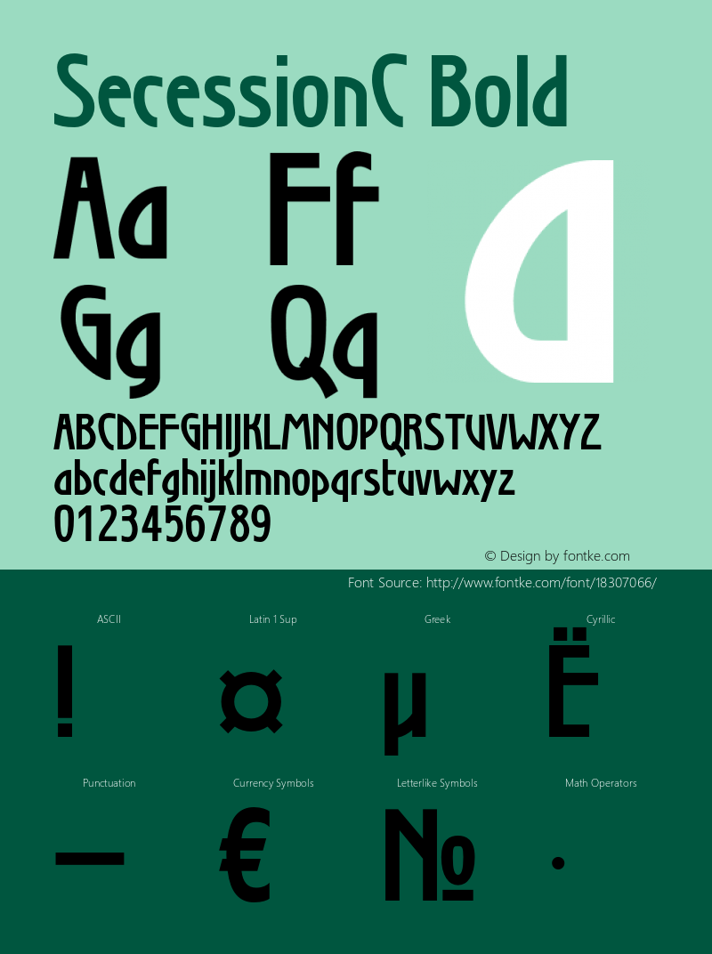 SecessionC Bold OTF 1.0;PS 1.000;Core 116;AOCW 1.0 161 Font Sample