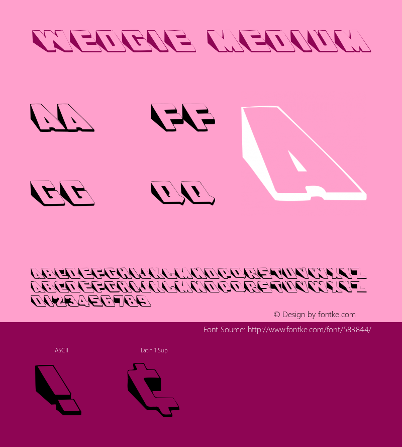 Wedgie Medium 001.001 Font Sample