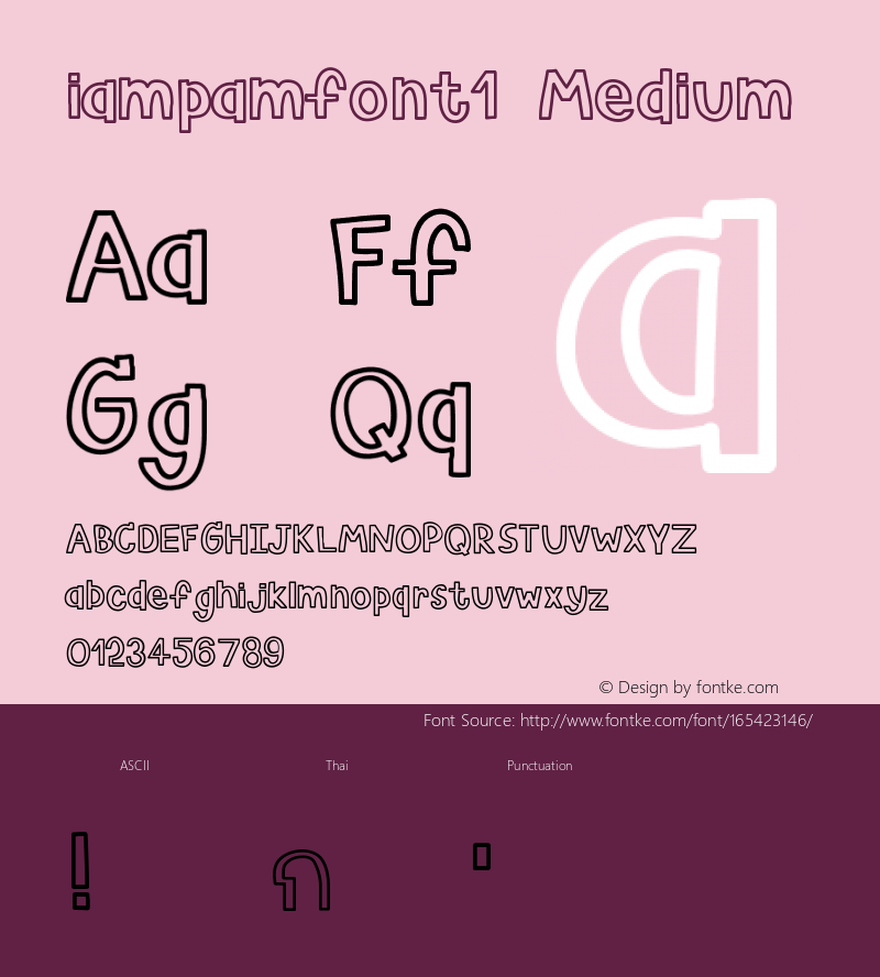 iampamfont1 Version 001.000 Font Sample