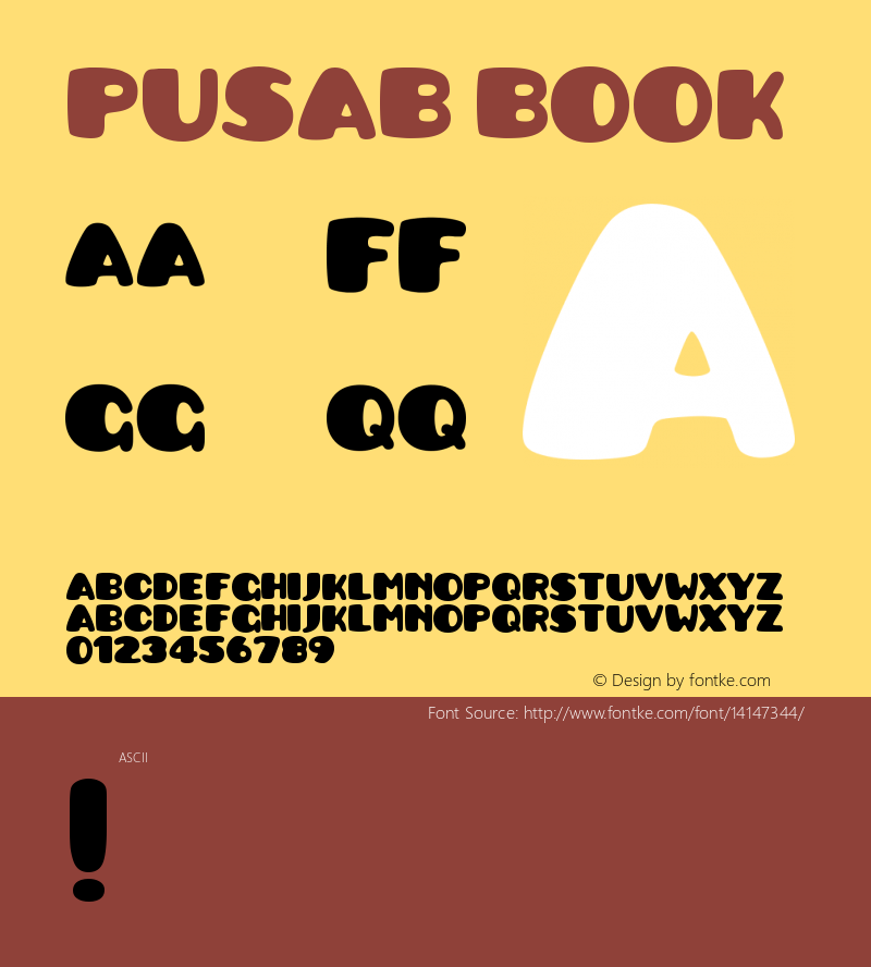 Pusab Book Version Pusab Font Sample