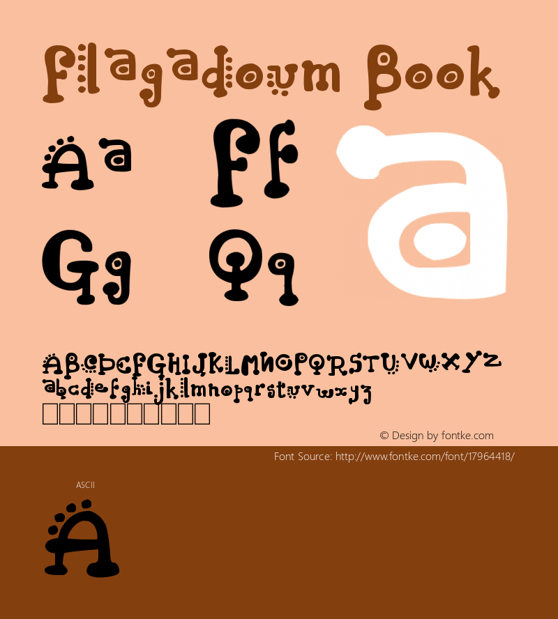 Flagadoum Book Version 1.00 July 23, 2012, Font Sample