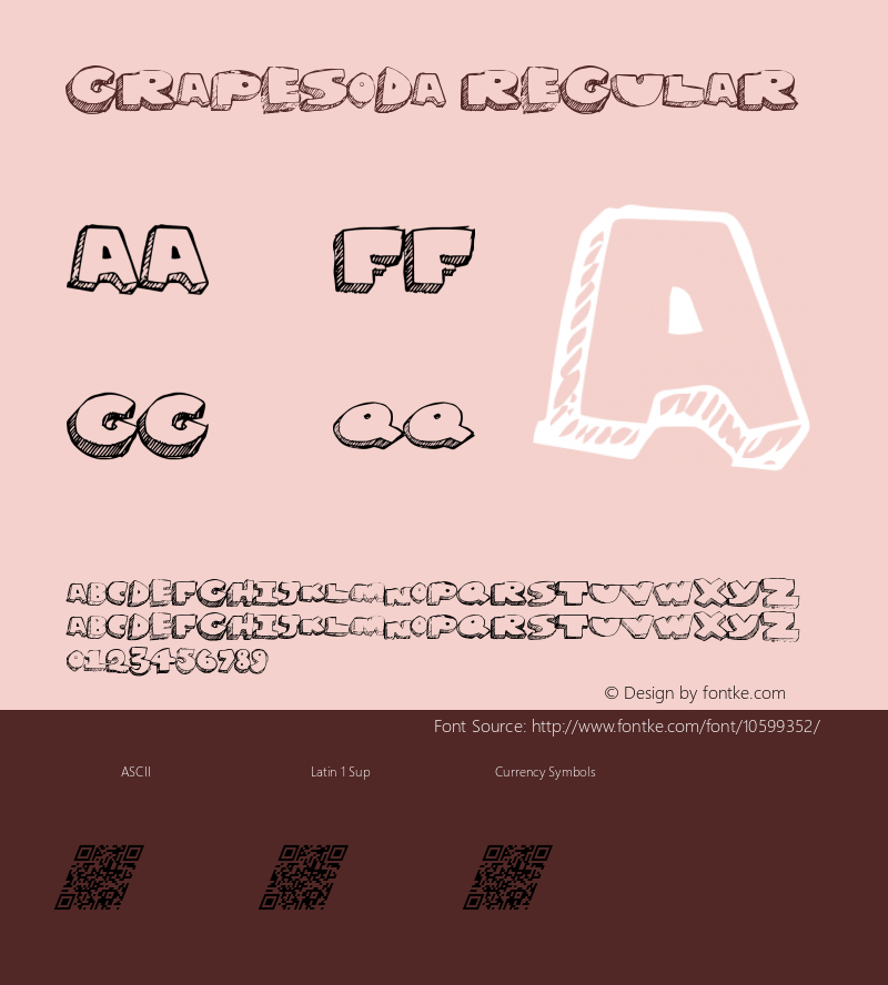 GrapeSoda Regular Version 1.00 October 5, 2014, initial release Font Sample
