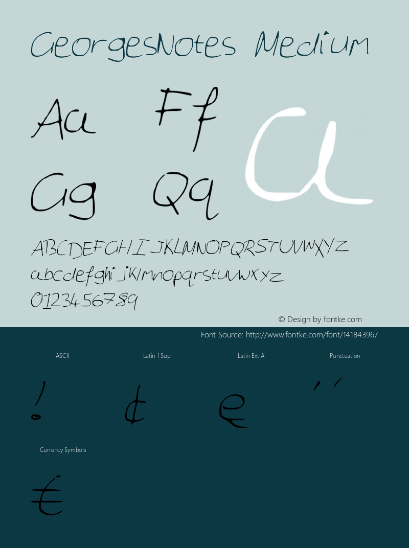 GeorgesNotes Medium Version 001.000 Font Sample