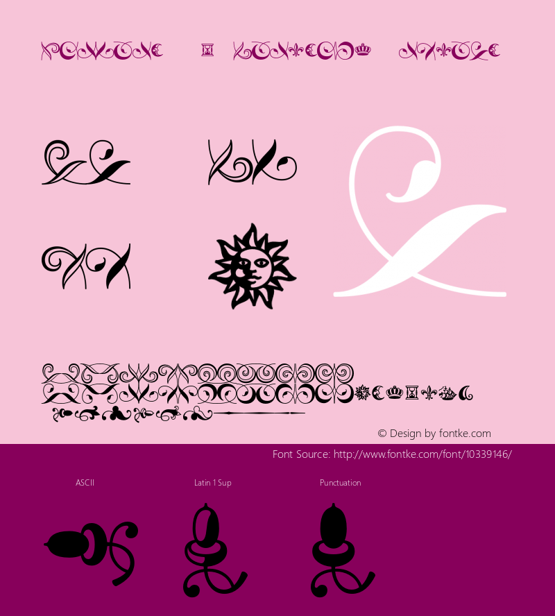 Hoefler Txt Fleurons Regular Version 1.200 Font Sample