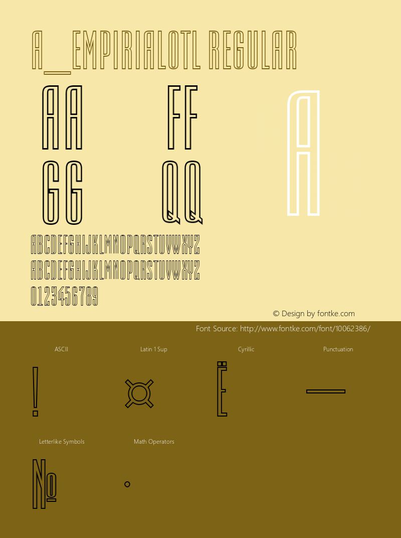 a_EmpirialOtl Regular 001.002 Font Sample