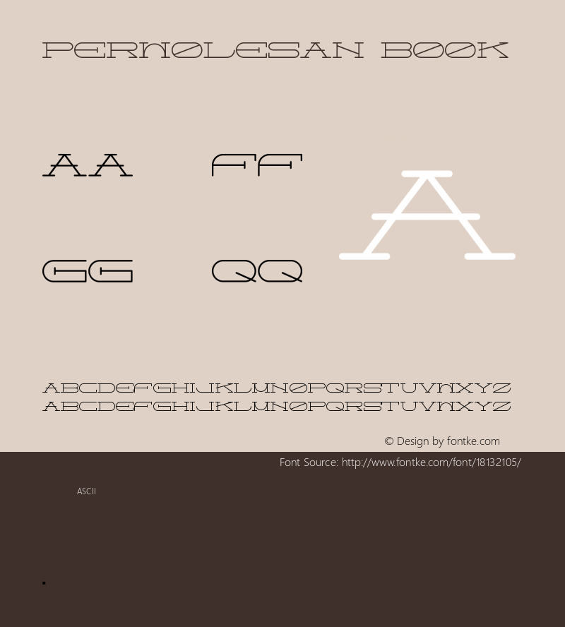 Perwolesan Book Version 1.000 Font Sample