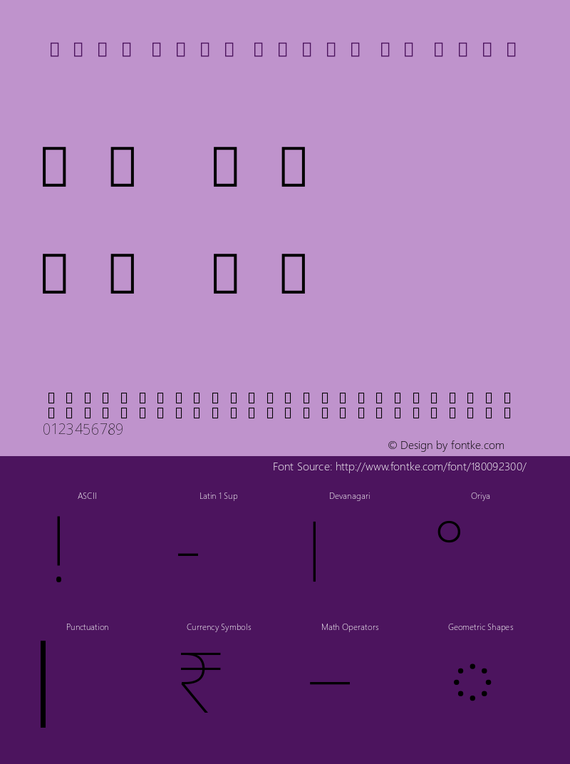 Noto Sans Oriya UI Thin Version 2.000图片样张