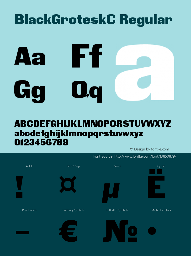 BlackGroteskC Regular OTF 1.0;PS 001.000;Core 116;AOCW 1.0 161 Font Sample