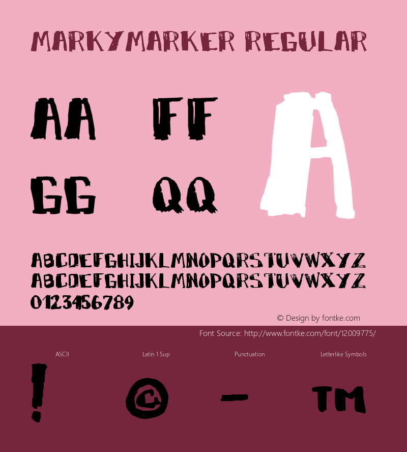 MarkyMarker Regular 1.0 Font Sample