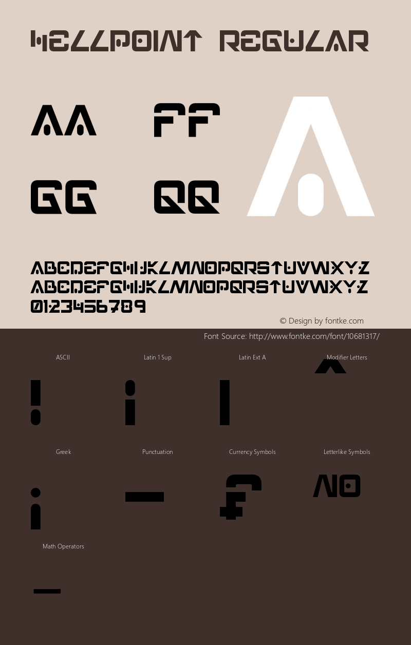 Hellpoint Regular Version 1.10 March 28, 2015 Font Sample