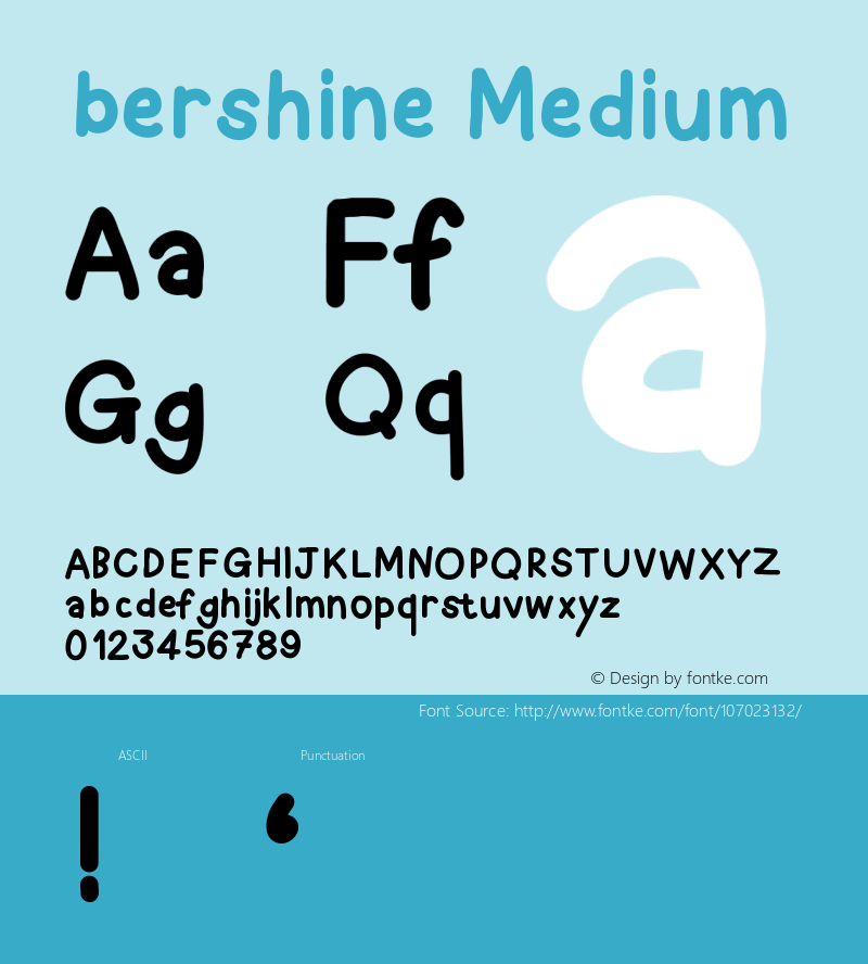 bershine Version 001.000 Font Sample