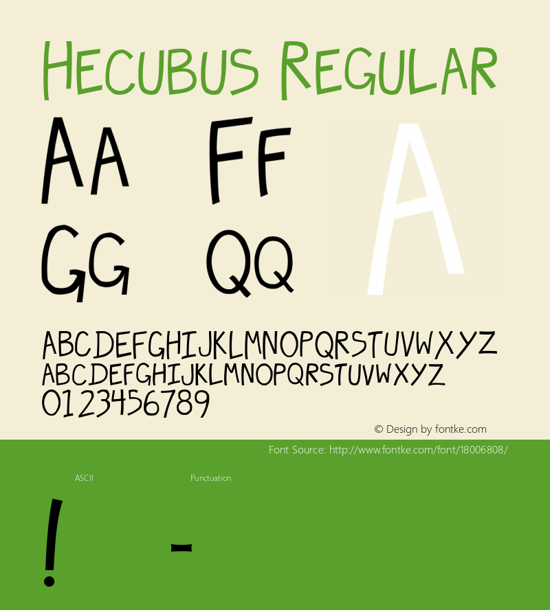 Hecubus Regular Hecubus Font Sample