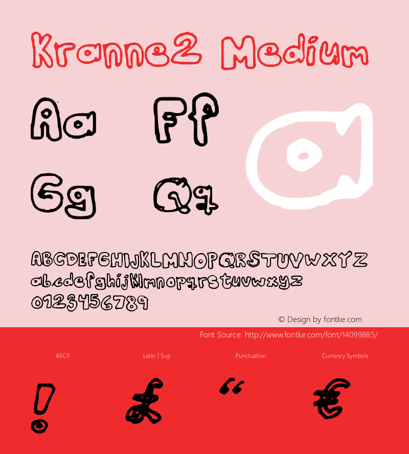Kranne2 Medium Version 001.000 Font Sample