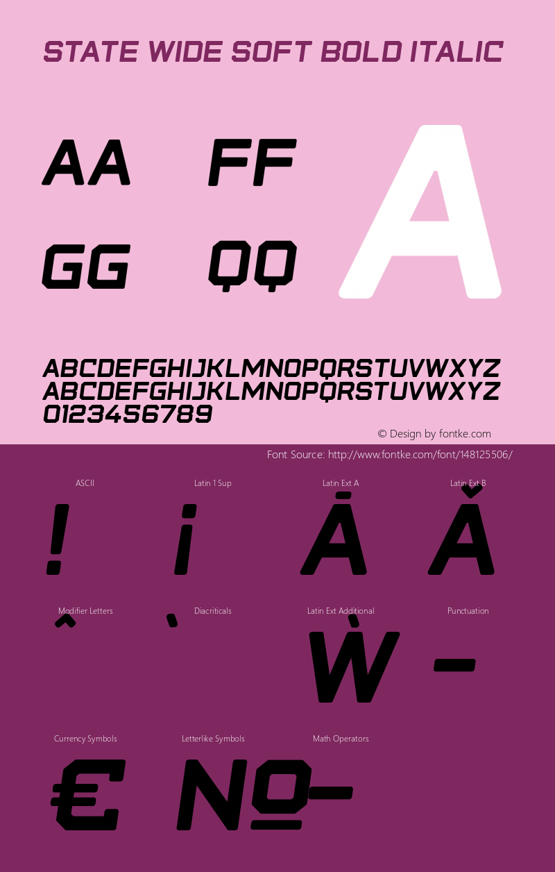 StateWideSoft-BoldItalic Version 1.010 | wf-rip DC20180725 Font Sample