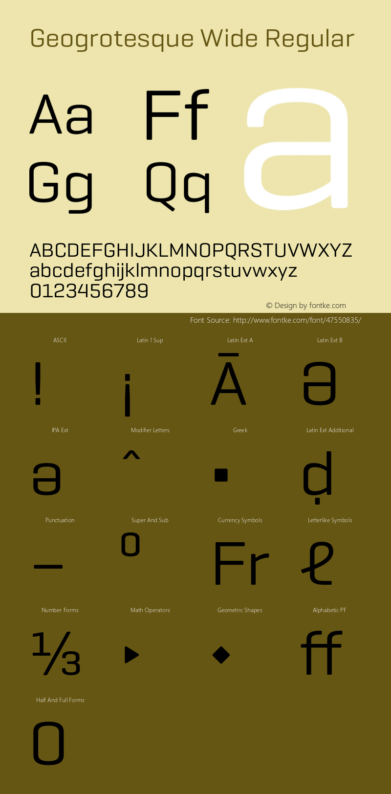 Geogrotesque Wide Regular Version 1.000;PS 1.0;hotconv 1.0.88;makeotf.lib2.5.647800 Font Sample