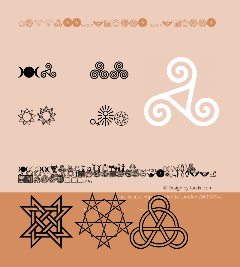 Goddess Symbols Version 1.100 Font Sample