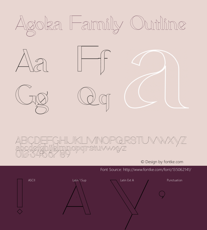 Agoka Family Outline Version 1.003;Fontself Maker 3.5.4 Font Sample