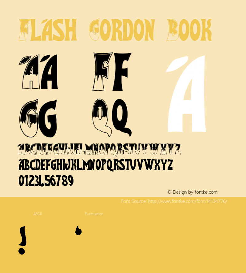 Flash Gordon Book Version 1.0 Font Sample