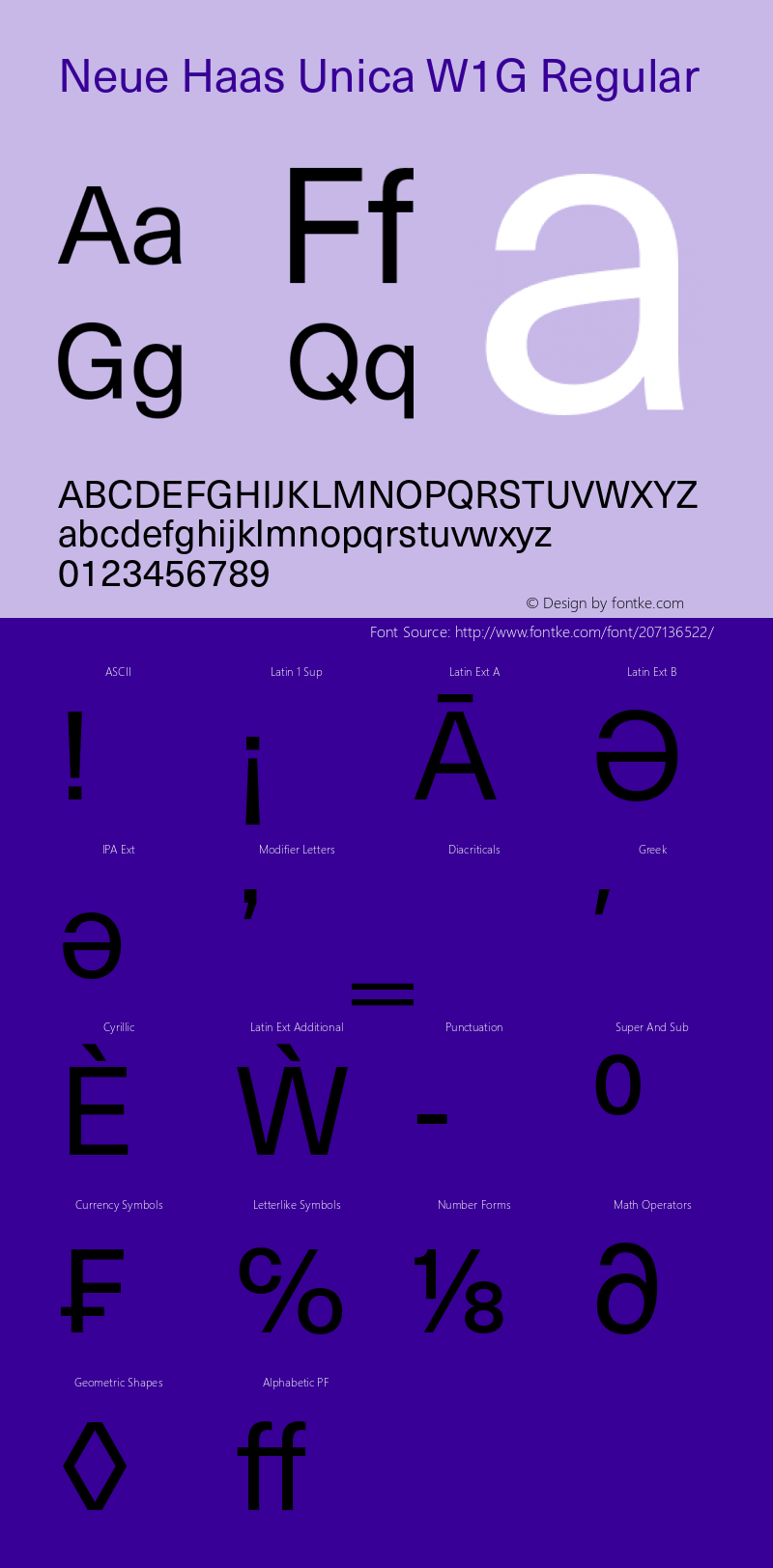 Neue Haas Unica W1G Version 1.00图片样张