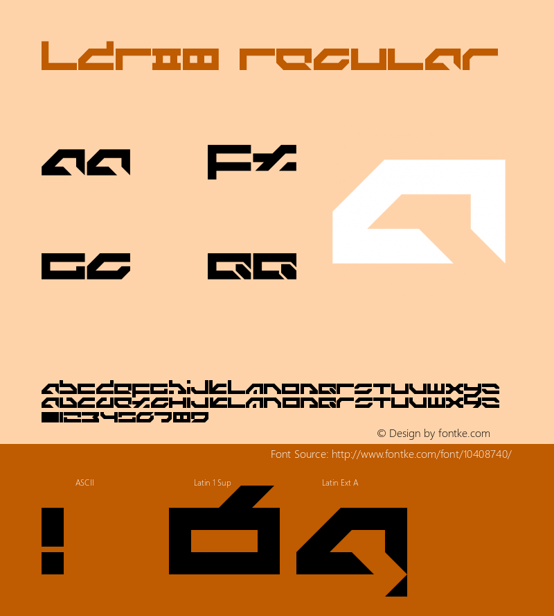 LDR#8 Regular Version 1.0 Font Sample