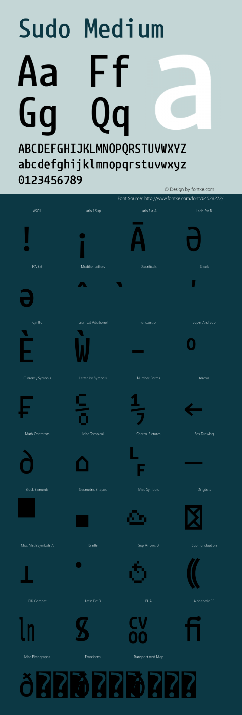 Sudo Medium Version 0.039 Font Sample