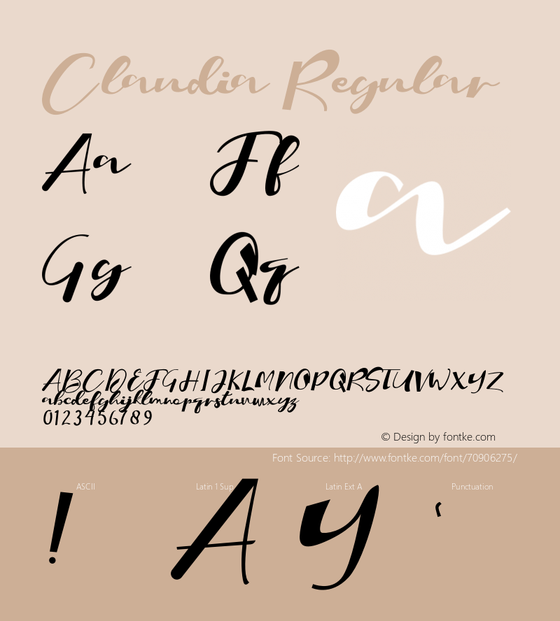 Claudia Version 1.005;Fontself Maker 3.5.1 Font Sample