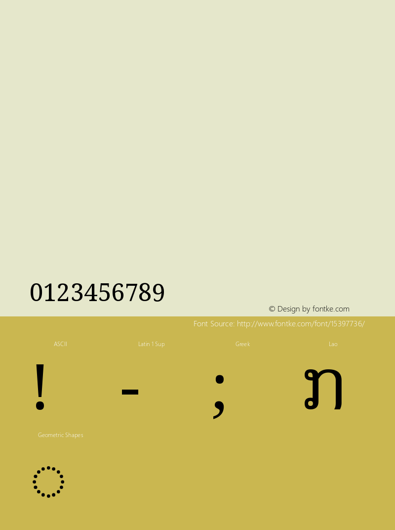 Noto Serif Lao Regular Version 1.00 June 25, 2012, initial release Font Sample