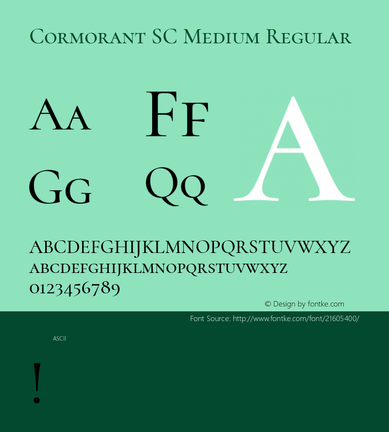 Cormorant SC Medium Regular  Font Sample