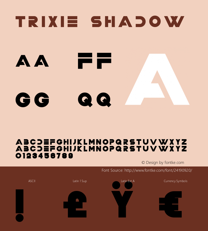 Trixie Shadow Version 1.000;PS 001.001;hotconv 1.0.56 Font Sample
