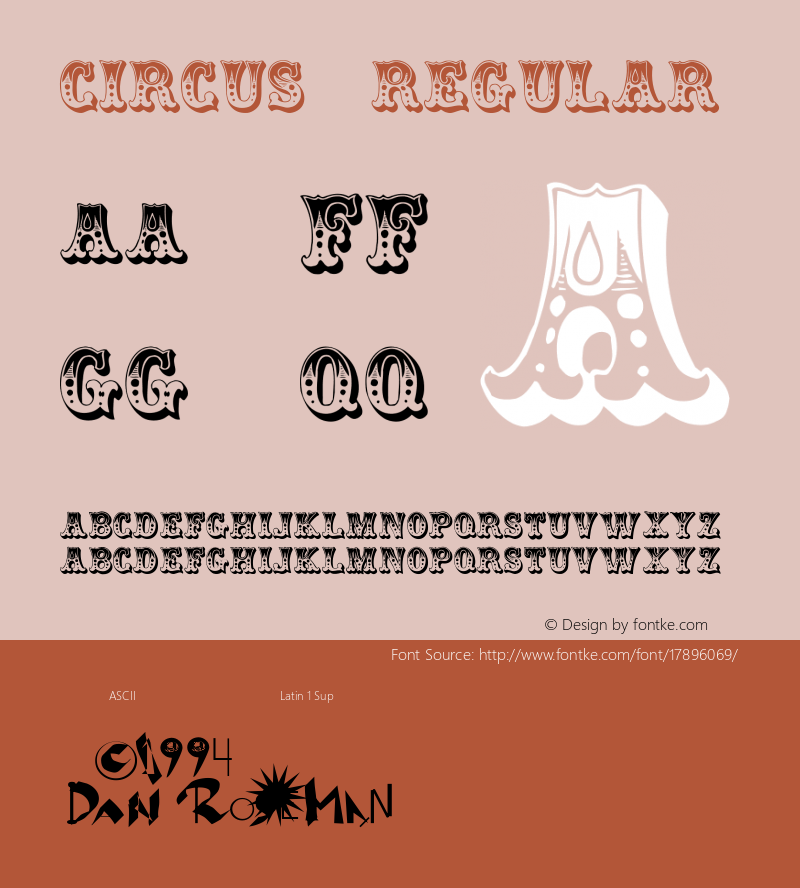 Circus Regular 1.0 Font Sample