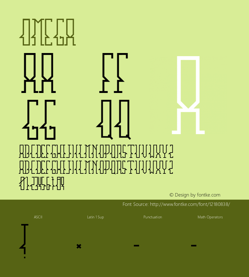 Omega ☞ 1.000;com.myfonts.easy.thinkdust.omega.regular.wfkit2.version.3CeY Font Sample