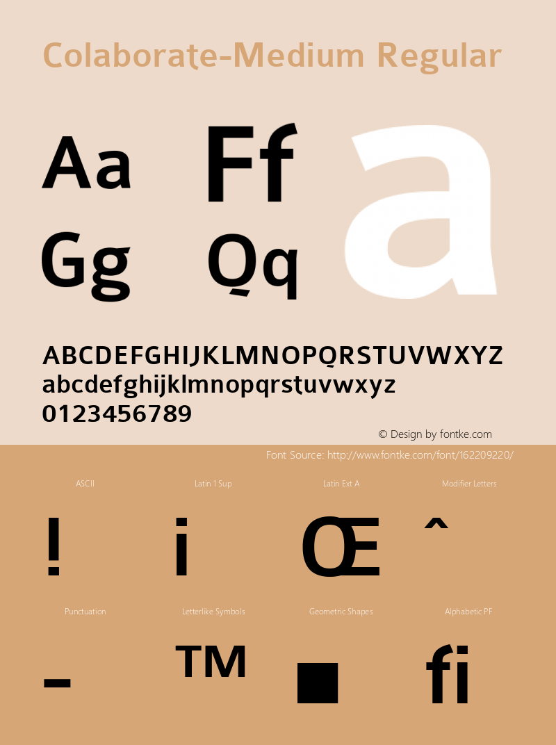 Colaborate-Medium Regular 001.000 Font Sample