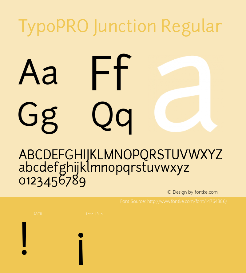 TypoPRO Junction Regular Version 1.056 Font Sample