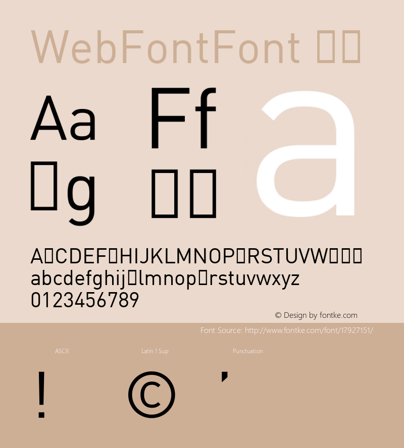 WebFontFont ℱℱ Version 7.504; 2009; Build 1023 Font Sample